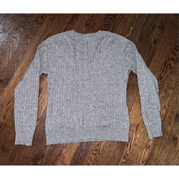 Tweeds Women's Gray V-Neck 2-Ply Cashmere Sweater Size M Long Sleeve Pullover - Picture 5 of 5